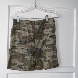 Topshop camouflage print mini skirt